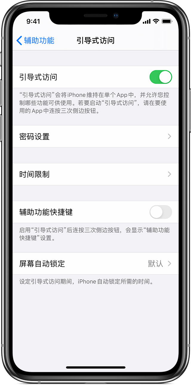 高平苹果手机维修分享如何在 iPhone 上退出引导式访问 