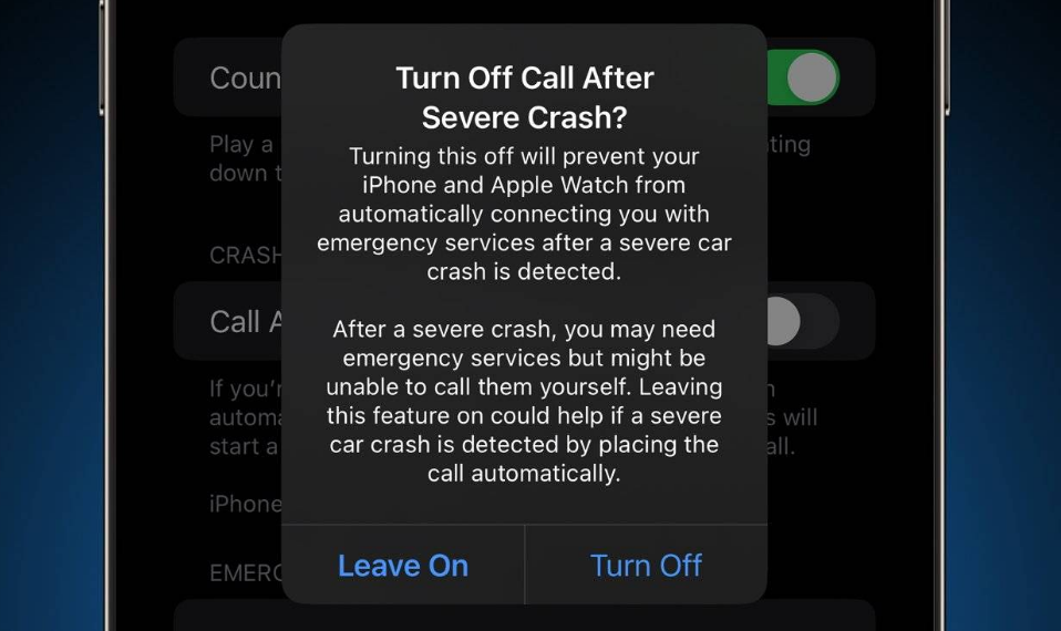 高平苹果14维修分享 iPhone 14 和 Apple Watch 上关闭崩溃检测 