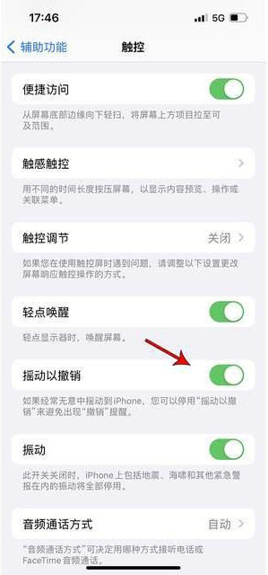 高平苹果手机维修分享iPhone手机如何设置摇一摇删除文字 